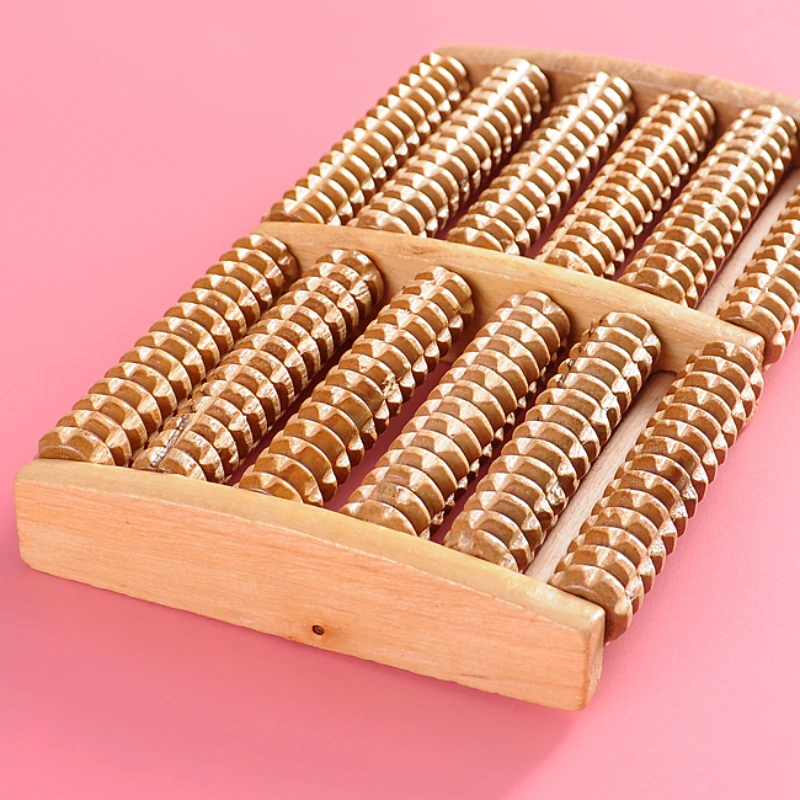 Reflexology Foot Roller - Massaggiatore per piedi in legno a