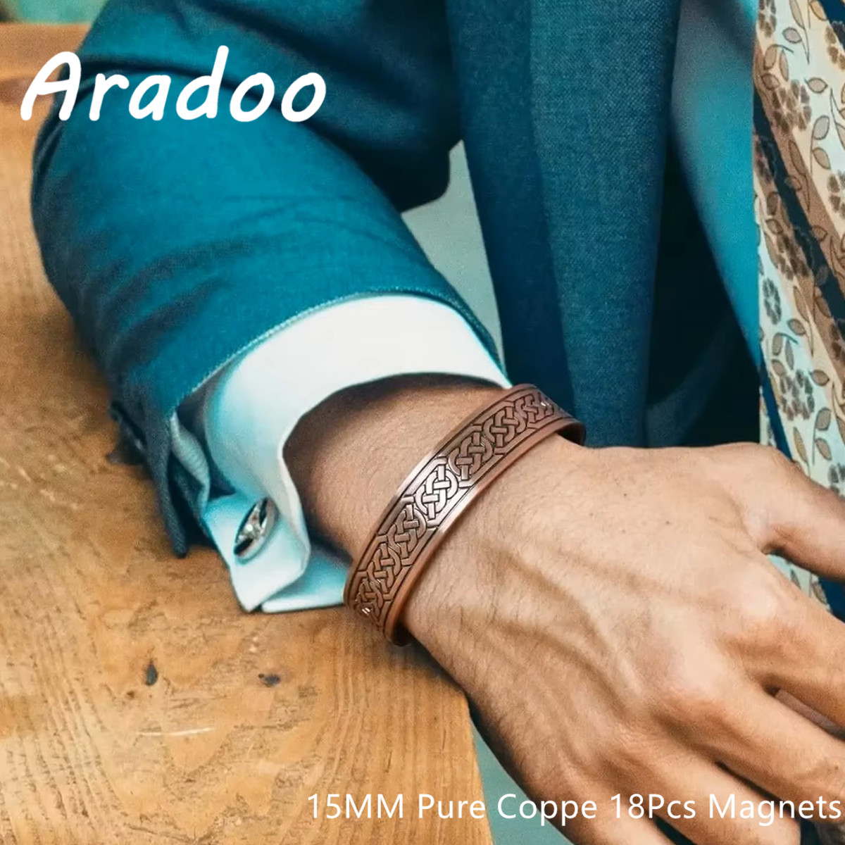 Therapy Health And Wellness - ARADOO Bracciale magnetico vintage in rame